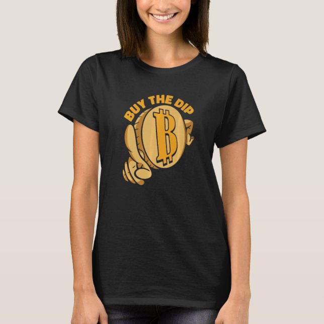 Köp Dippen Krypto Valuta Blockchain Bitcoin   T Shirt (Framsida)