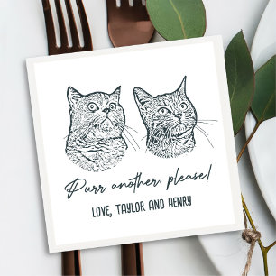 Köp en annan, anpassad Pet Bröllop Napkins Pappersservett