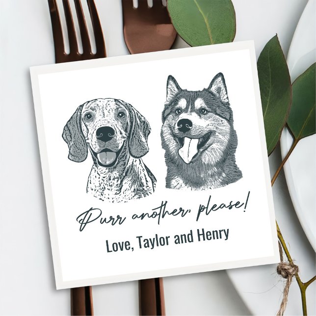 Köp en annan, anpassad Pet Bröllop Napkins Pappersservett (Skapare uppladdad)