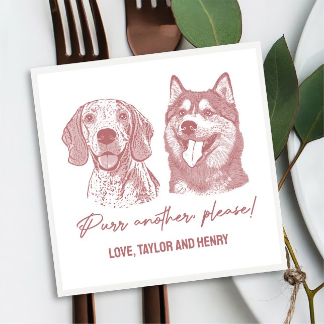 Köp en annan, anpassad Pet Bröllop Napkins Pappersservett (Skapare uppladdad)