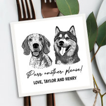 Köp en annan, anpassad Pet Bröllop Napkins