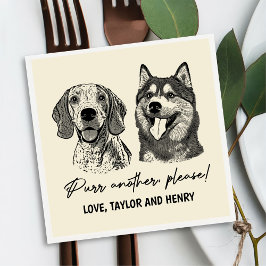 Köp en annan, anpassad Pet Bröllop Napkins Pappersservett