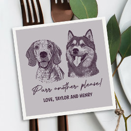 Köp en annan, anpassad Pet Bröllop Napkins Pappersservett