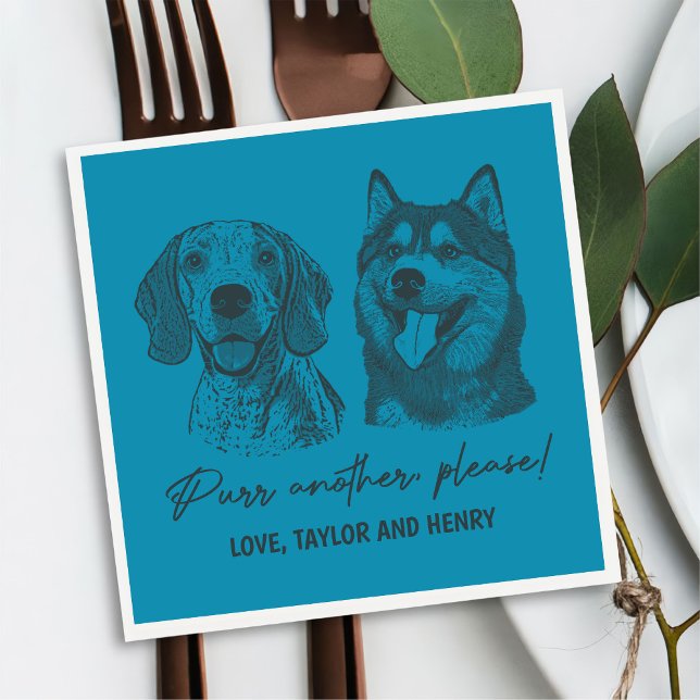 Köp en annan, anpassad Pet Bröllop Napkins Pappersservett (Skapare uppladdad)