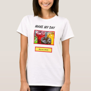 Köp en drink, fuktig vit T-Shirt