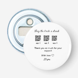 Köp en drink scan QR-kod tackInbjudan Flasköppnare