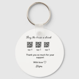 Köp en drink scan QR-kod tackInbjudan Nyckelring