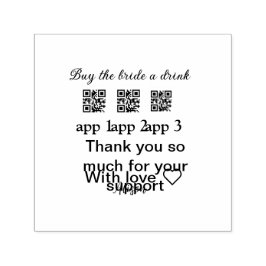 Köp en drink scan QR-kod tackInbjudan Självfärgande Stämpel