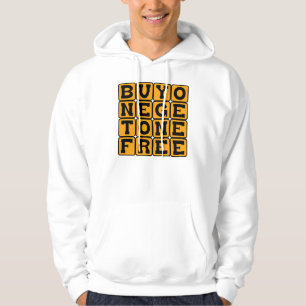 Köp en, få en gratis, gravid med tvillingar hoodie