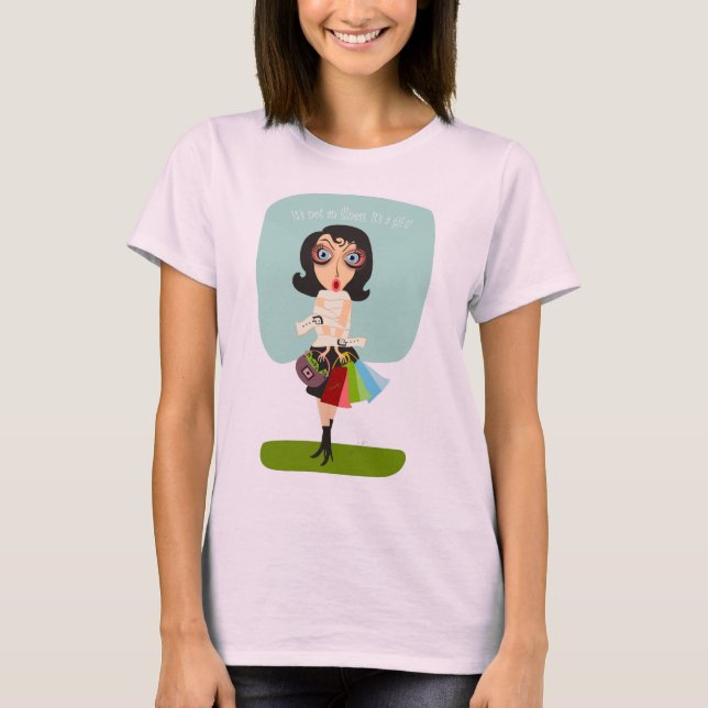 Köp-en-holics vs-gåvor t-shirt (Framsida)