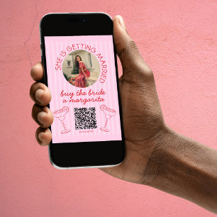 Köp ett Margarita-fotokort med Qr-kod Inbjudningar