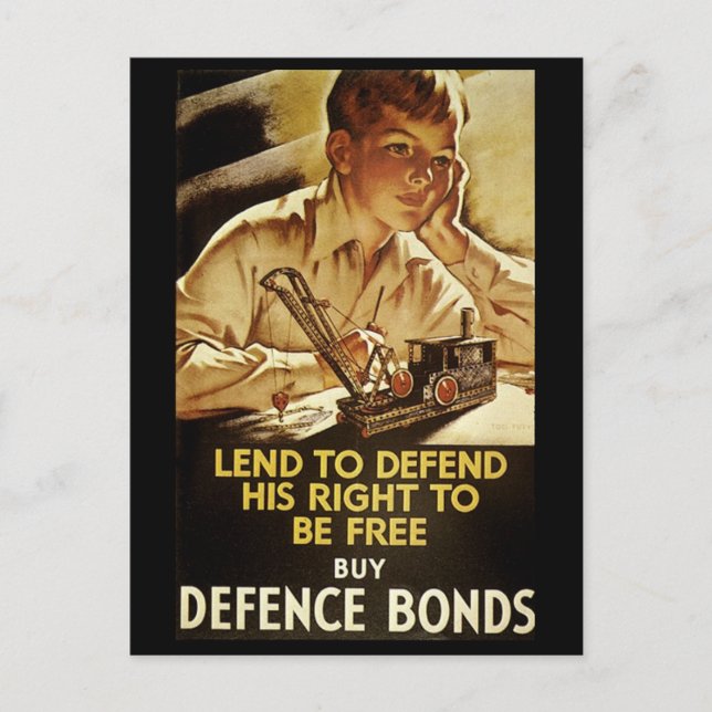 Köp försvarsobligationer vykort (Framsida)