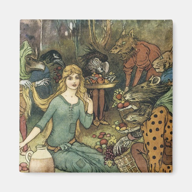 Köp från oss med en gyllene gräns magnet (Framsidan)