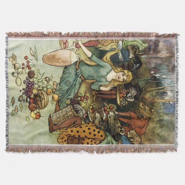 Köp från oss med en gyllene gräns mysfilt (Framsidan)