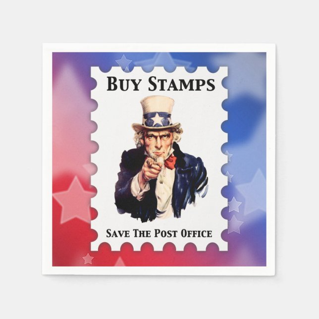 Köp Frimärke Spara Post Office Pappersservett (Framsidan)
