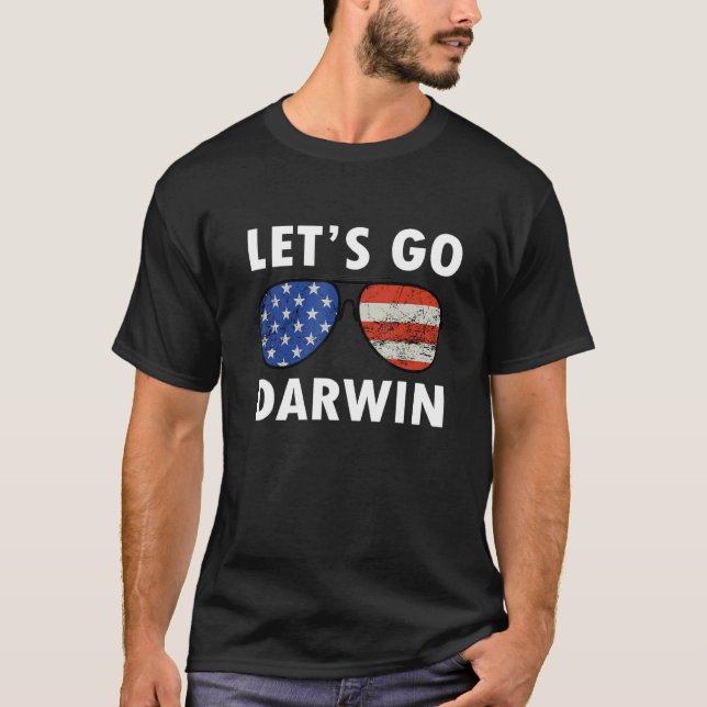 Köp Funny Sarkastic Låt oss Go Darwin Manar och Kv T Shirt (Framsida)