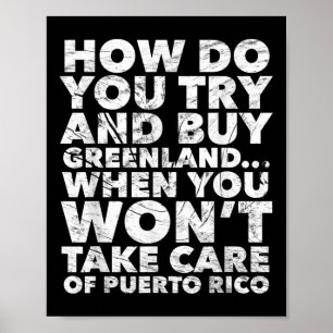 Köp Grönland Wont ta hand om Puerto Rico Anti Poster