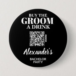 Köp Groom A Drink Bachelor Party QR-kod Knapp