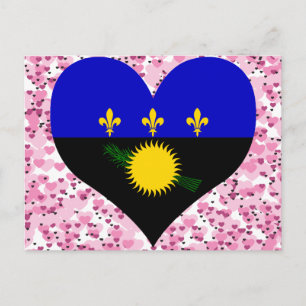 Köp Guadeloupe Flagga Vykort
