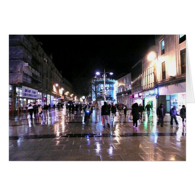 Köp i regnet hälsningskort (Framsidan Horizontal)