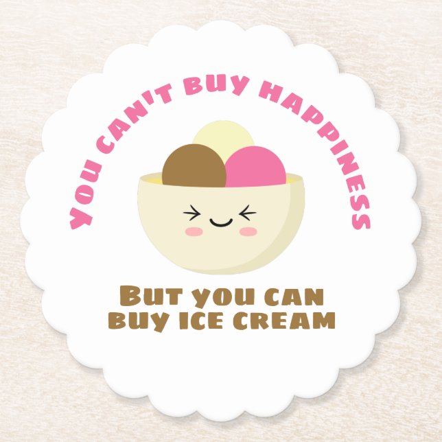 Köp Ice Cream Underlägg Papper (Framsida)