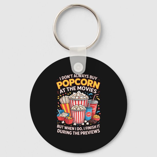 Köp inte popcorn film mat natt snack nyckelring (Framsida)