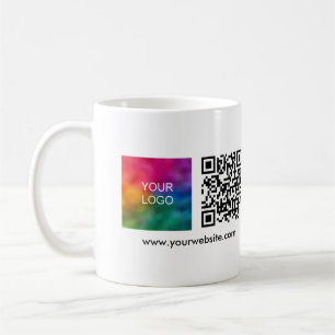 Köp Kaffe koppar Online Business Logotyp QR-kod fö