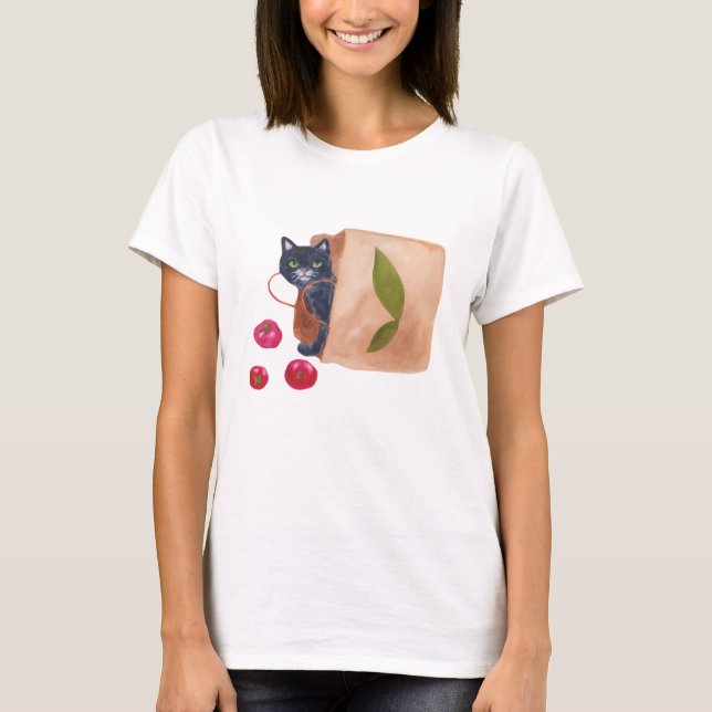 Köp katt t shirt (Framsida)