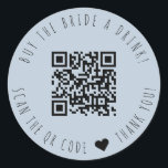 Köp korten med ett dricks QR-kod Runt Klistermärke<br><div class="desc">Modern design och elegant utskriven Minimalist Köp kortstrecket för QR-kodrundning som kan anpassas med din text. Klicka på knappen "Anpassa" och använda verktyg som är utformat för att ändra mallen. Kolla in Graphic Art Design Store för andra produkter som matchar den här designen!</div>