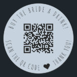 Köp korten med ett dricks QR-kod Runt Klistermärke<br><div class="desc">Modern design och elegant utskriven Minimalist Köp kortstrecket för QR-kodrundning som kan anpassas med din text. Klicka på knappen "Anpassa" och använda verktyg som är utformat för att ändra mallen. Kolla in Graphic Art Design Store för andra produkter som matchar den här designen!</div>