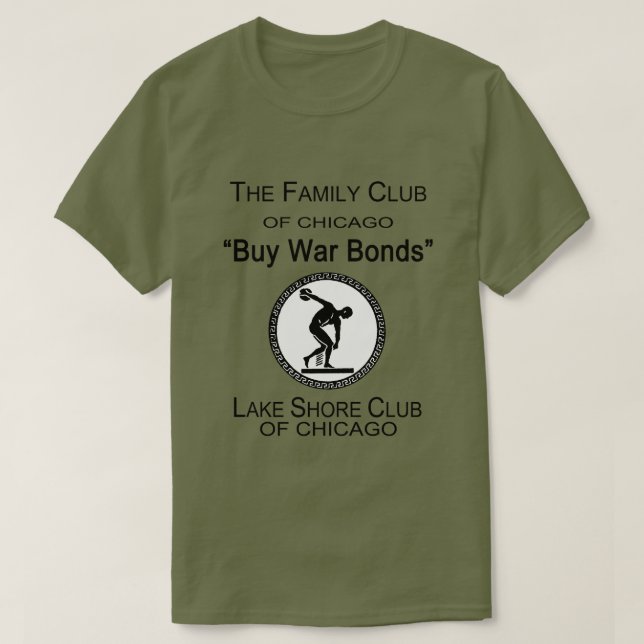 Köp Krig Bonds, Sjö Shore Klubb, Chicago, IL T Shirt (Design framsida)