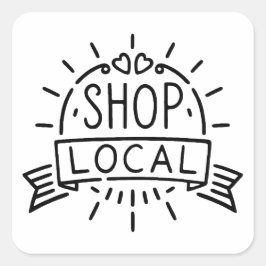Köp lokal fyrkantigt klistermärke