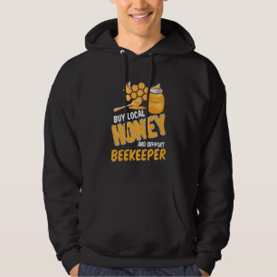 Köp lokal honung och stöd biodling hoodie