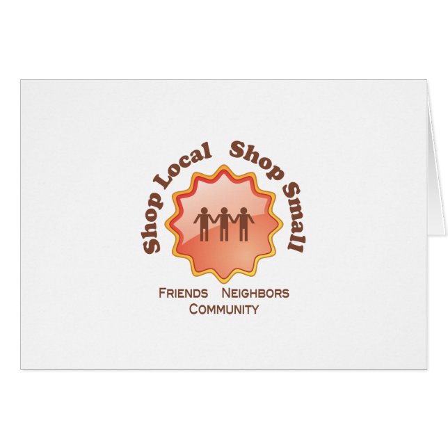 Köp lokalt, köp litet hälsningskort (Framsidan Horizontal)