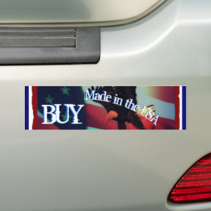 Köp Made i USA Bumper Sticker Bildekal