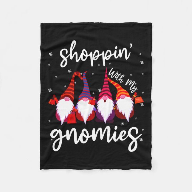 Köp med min nomies Cute Julafton Gnomes Älskare Ch Fleecefilt (Framsidan)