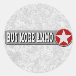 Köp mer Ammo Funny 2:a ändring Runt Klistermärke