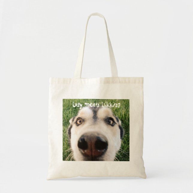 Köp mer bikkies tygkasse (Framsidan)