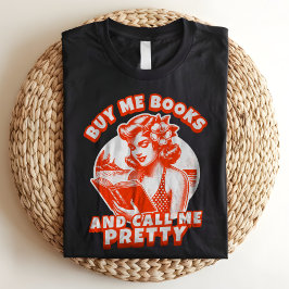 Köp mig Bokar och ring Söt Retro Bookworm T Shirt