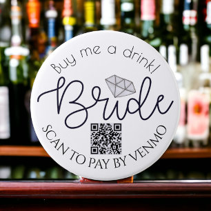 Köp mig en drink Brud Avskedsfest QR-kod Knapp