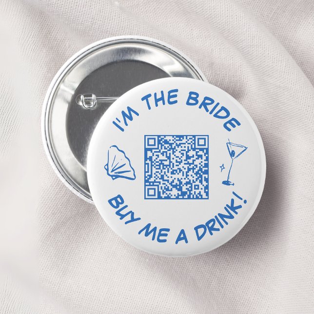Köp mig en dryckesbride Bachelorette Party QR-kod Knapp (Skapare uppladdad)