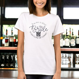 Köp mig en dryckesbride Bachelorette Party QR-kod T Shirt