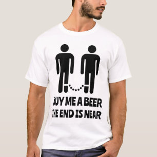 Köp mig ett öl när slutet är nära Gay Bröllop T Shirt