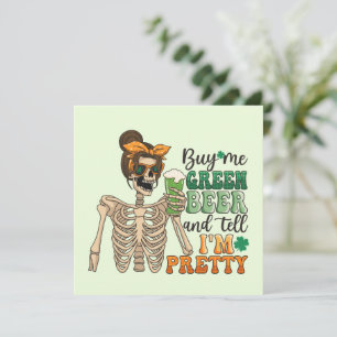 Köp mig Grönt Beer - Skeleton St. Patrick's Day