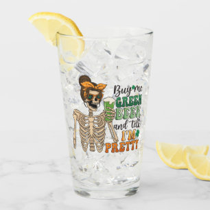 Köp mig Grönt Beer - Skeleton St. Patrick's Day Glaskopp