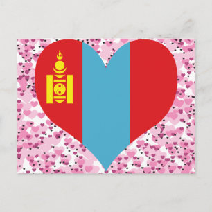 Köp Mongolia Flagga Vykort