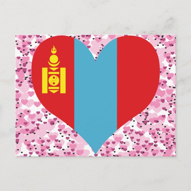 Köp Mongolia Flagga Vykort (Framsida)