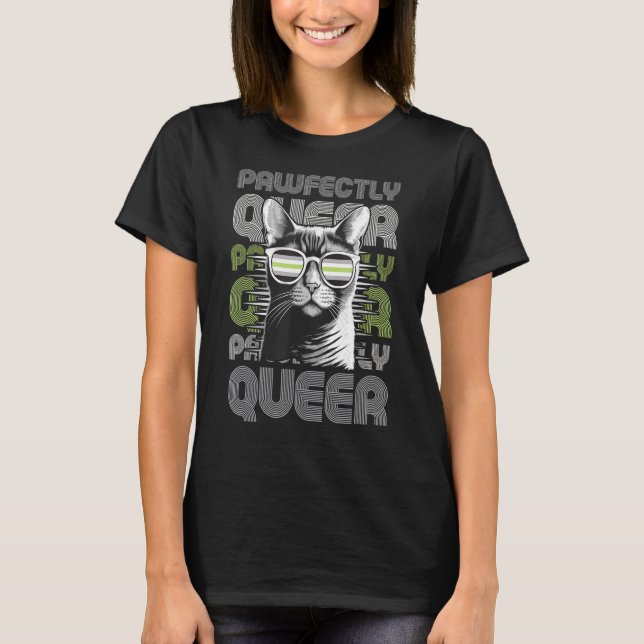 Köp mycket katt med solglasögon, Pride T Shirt (Framsida)