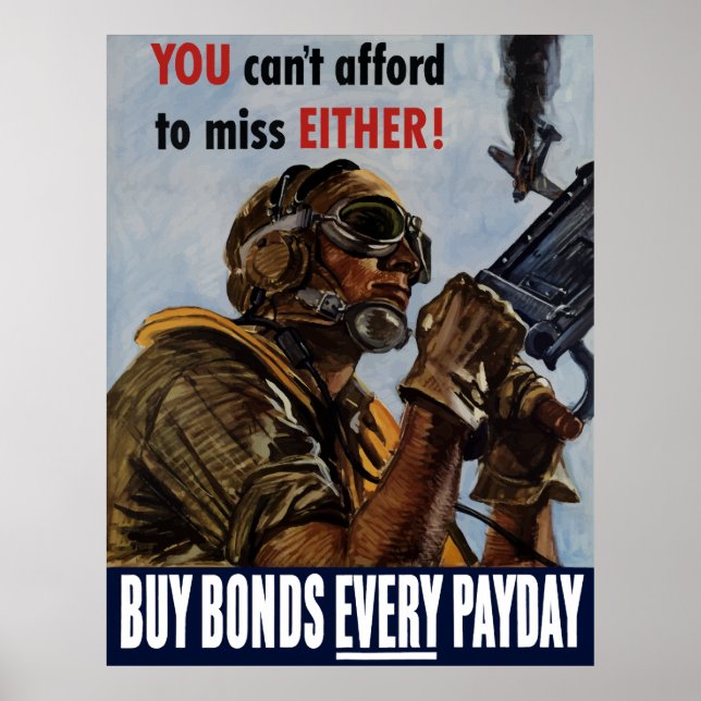 Köp obligationer varje betalningsdag - WW2-Poster Poster (Framsidan)