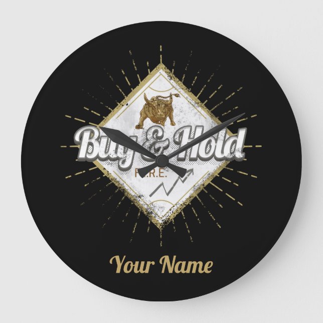 Köp och behåll Trader Bull köper in dip Investor Stor Klocka (Framsida)